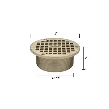 Zurn ZB400-5B Z400 "TYPE B" Round Strainer - Polished Bronze Top
