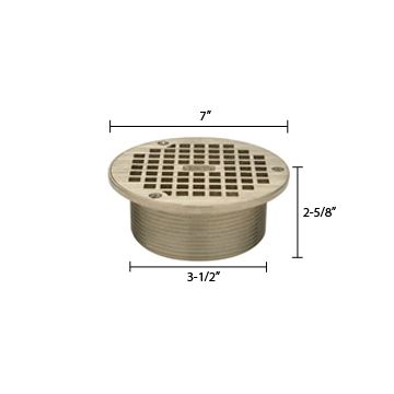 Zurn ZB400-7B Z400 "TYPE B" Round Strainer - Polished Bronze Top