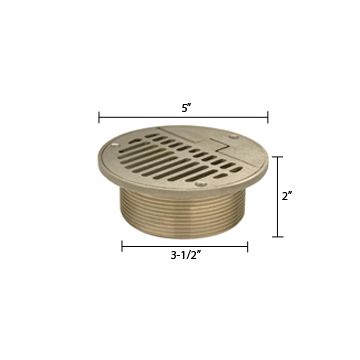 Zurn ZB400-5C Z400 "TYPE C" Round Hinged Strainer - Polished Bronze Top
