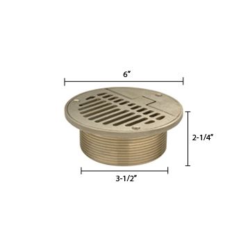 Zurn ZN400-6C Z400 "TYPE C" Round Hinged Strainer - Polished Nickel Bronze Top