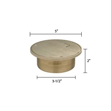 Zurn ZB400-5D Z400 "TYPE D" Round Strainer - Polished Bronze Top