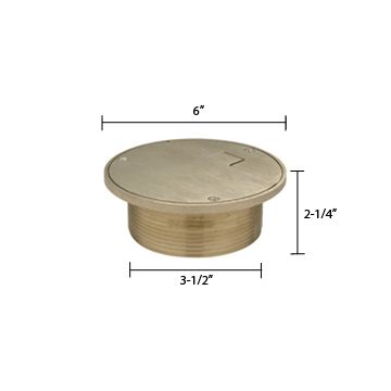 Zurn ZB400-6D Z400 "TYPE D" Round Strainer - Polished Bronze Top
