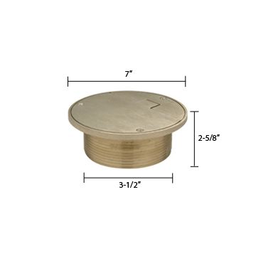 Zurn ZN400-7D Solid Hinged Cover 7”