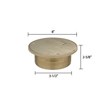 Zurn ZN400-8D Z400 "TYPE D" Round Strainer - Polished Nickel Bronze Top