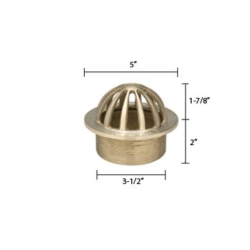Zurn ZN400-5G Z400 "TYPE G" Round Strainer - Polished Nickel Bronze Top