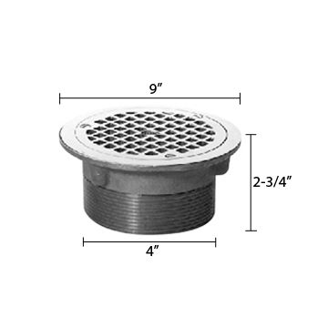 Zurn ZN400-9H Z400 "TYPE H" Round Strainer - Polished Nickel Bronze Top