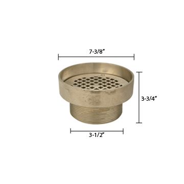 Zurn ZN400-7I Z400 "TYPE I" Round Strainer - Polished Nickel Bronze Top