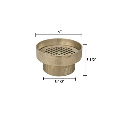 Zurn ZB400-9I Z400 "TYPE I" Round Strainer - Polished Bronze Top