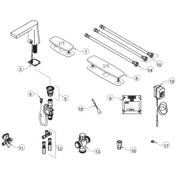 Zurn Z6953-XL-CV Camaya Faucet Parts Breakdown