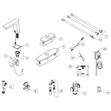 Zurn Z6953-XL Camaya Faucet Parts Breakdown