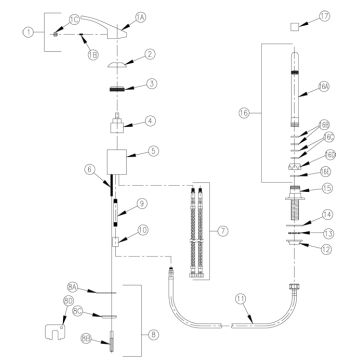 Zurn Z824B0 Parts Breakdown 